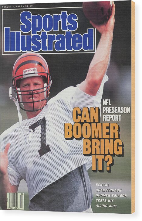 Magazine Cover Wood Print featuring the photograph Nfl Preseason Report Can Boomer Bring It Sports Illustrated Cover by Sports Illustrated