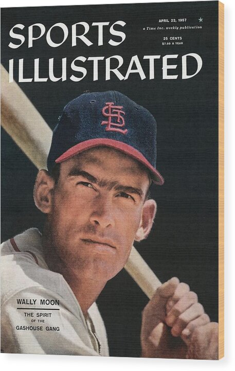 St. Louis Cardinals Wood Print featuring the photograph St. Louis Cardinals Wally Moon Sports Illustrated Cover by Sports Illustrated