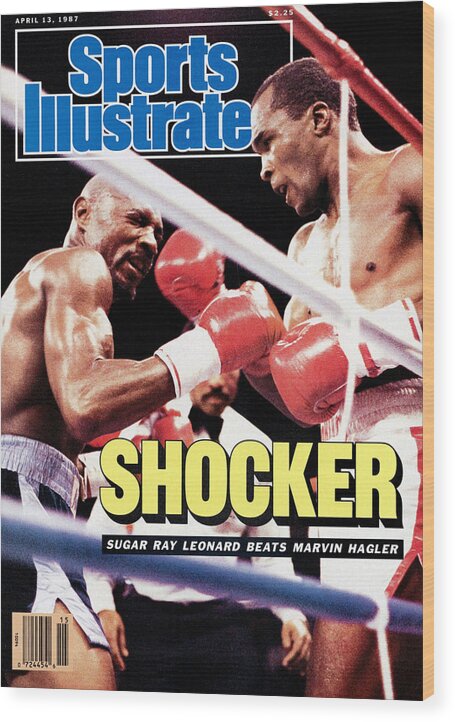 Magazine Cover Wood Print featuring the photograph Sugar Ray Leonard, 1987 Wbc Middleweight Title Sports Illustrated Cover by Sports Illustrated