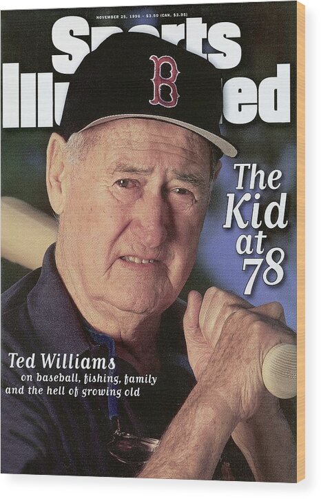 Magazine Cover Wood Print featuring the photograph Ted Williams, Baseball Sports Illustrated Cover by Sports Illustrated