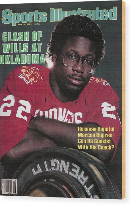 Magazine Cover Wood Print featuring the photograph University Of Oklahoma Marcus Dupree Sports Illustrated Cover by Sports Illustrated