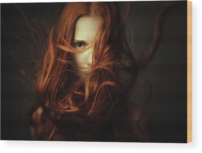 Portrait Wood Print featuring the photograph *** by Dmitry Ageev
