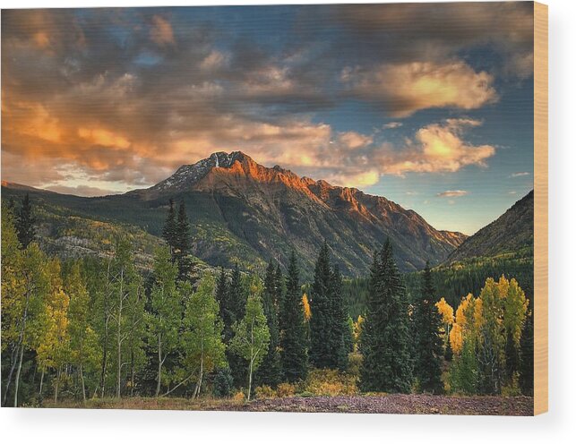 Silverton Wood Print featuring the photograph North Twilight Peak by Ken Smith