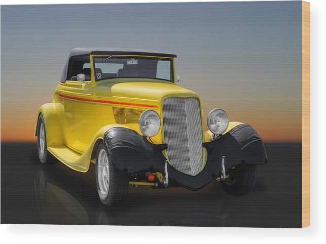 Hot Rods Wood Print featuring the photograph 1933 Ford Cabriolet by Frank J Benz