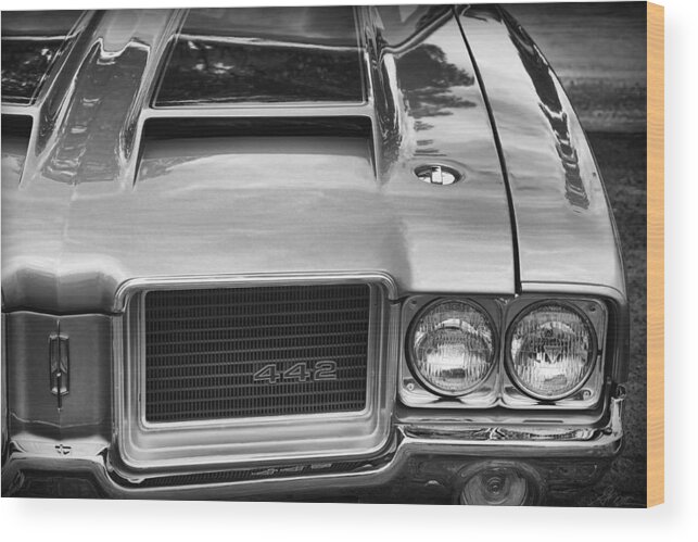 Black Wood Print featuring the photograph 1971 Olds 442 W-30 by Gordon Dean II