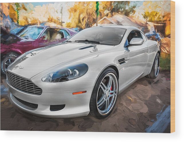 2007 Aston Martin Wood Print featuring the photograph 2007 Aston Martin DB9 Coupe Painted #1 by Rich Franco