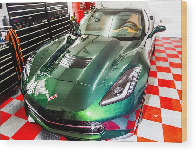 Lrg Wood Print featuring the photograph 2014 Corvette #1 by Bill Linhares