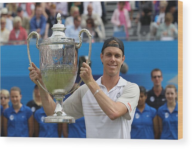 Tennis Wood Print featuring the photograph AEGON Championships - Final #1 by Clive Brunskill