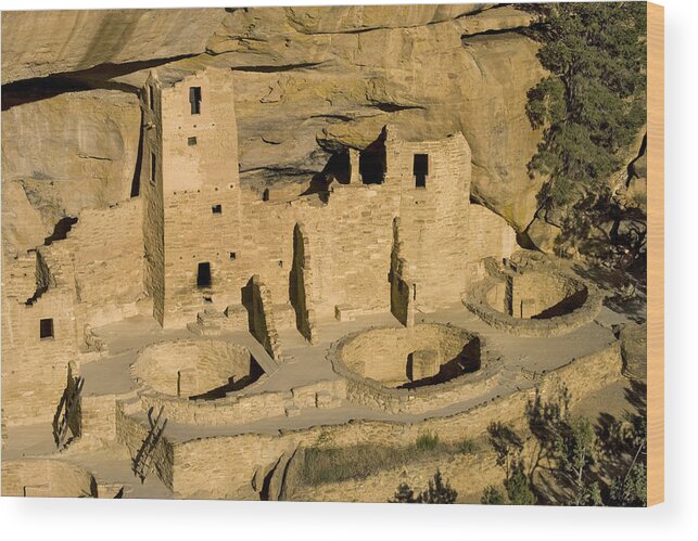 Feb0514 Wood Print featuring the photograph Anasazi Ruins Mesa Verde Np Colorado #1 by Tom Vezo
