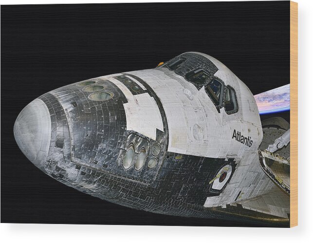 Space Wood Print featuring the photograph Atlantis #1 by Bill Dodsworth