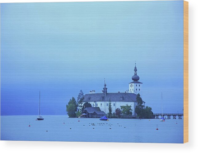 Scenics Wood Print featuring the photograph Austria, Salzkammergut, Lake Traunsee #1 by Hiroshi Higuchi