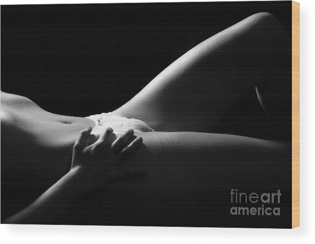 Woman Wood Print featuring the photograph Beautiful Erotic Body Part #1 by Jochen Schoenfeld