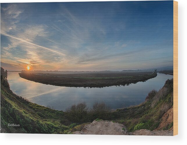 Central California Coast Wood Print featuring the photograph Bend in the River by Bill Roberts