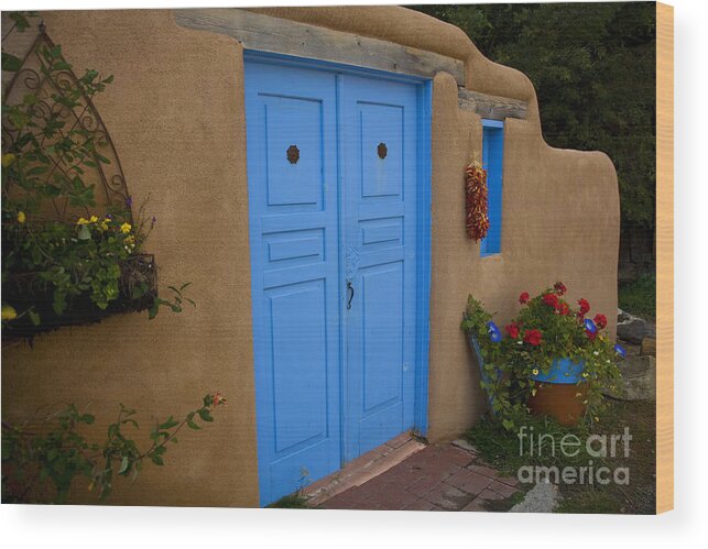 Doors Wood Print featuring the photograph Blue Doors #2 by Timothy Johnson