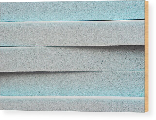 Abstract Wash Wood Print featuring the photograph Blue foam #1 by Tom Gowanlock