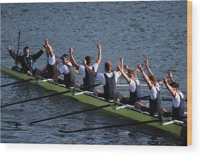 Sport Rowing Wood Print featuring the photograph Bny Mellon Oxford V Cambridge #1 by Dan Mullan