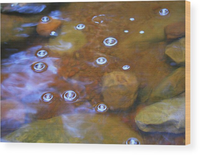 Bubbles Wood Print featuring the photograph Bubbles Floating 1 #1 by James Knight