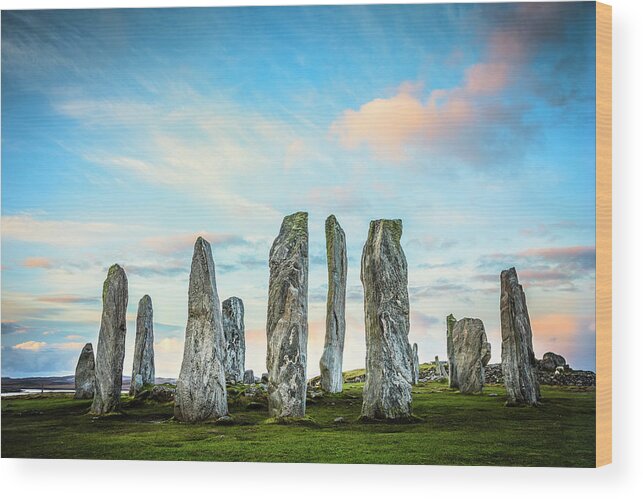 Prehistoric Era Wood Print featuring the photograph Callanish Standing Stones, Isle Of Lewis #1 by Theasis
