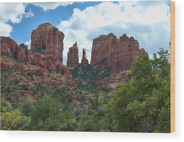 Sedona Wood Print featuring the photograph Cathedral Rock #2 by David Armstrong