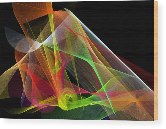 Abstract Art Wood Print featuring the digital art Color Symphony by Rafael Salazar