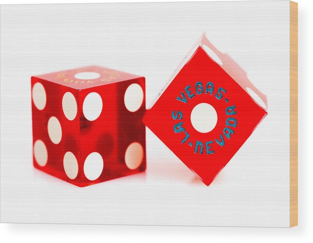 Las Vegas Wood Print featuring the photograph Colorful Dice #1 by Raul Rodriguez