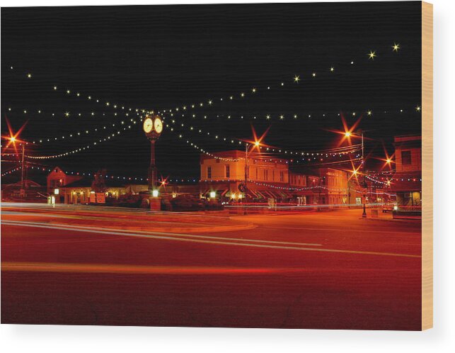 Christmas Wood Print featuring the photograph Columbiana Ohio Christmas #1 by David Dufresne