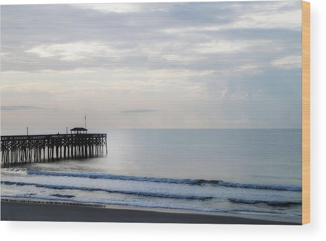 Beach Wood Print featuring the photograph Daybreak at Pawleys Island #1 by Frank Bright