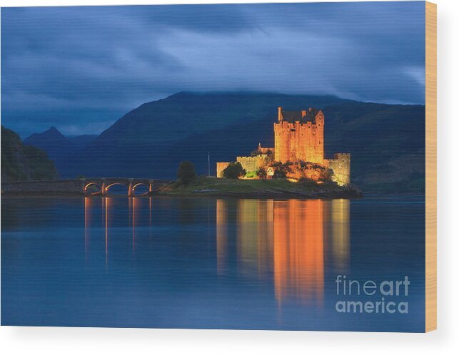 Great Brittain Wood Print featuring the photograph Eilean Donan Castle - Scotland by Henk Meijer Photography