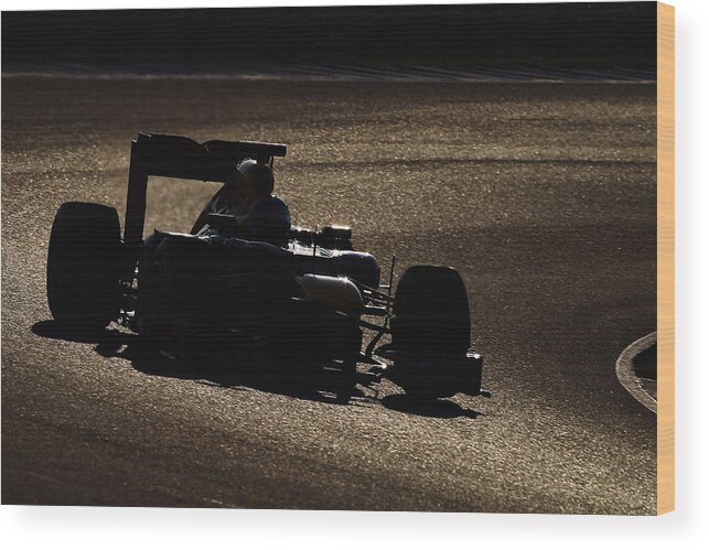 Sport Wood Print featuring the photograph F1 Testing in Jerez - Day Three #1 by Clive Mason