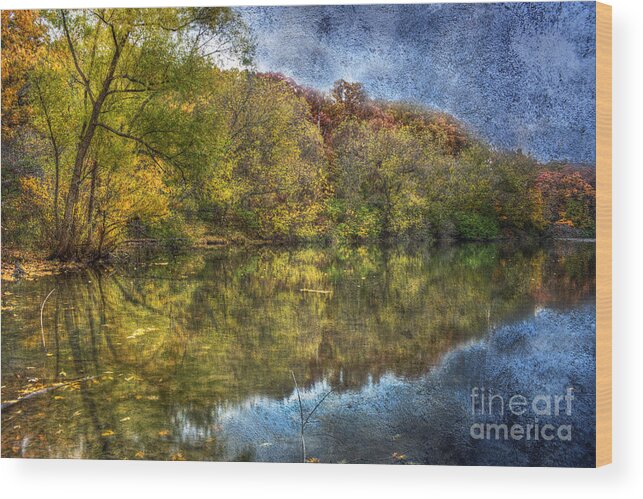 Reflection Wood Print featuring the photograph Fall Reflections #1 by Scott Wood