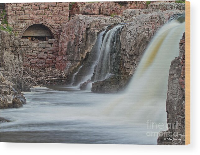 Falls Park Wood Print featuring the photograph Falls Park #1 by Steve Javorsky