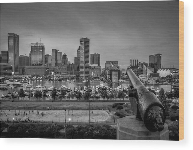 Baltimore Wood Print featuring the photograph Federal Hill In Baltimore Maryland #2 by Susan Candelario