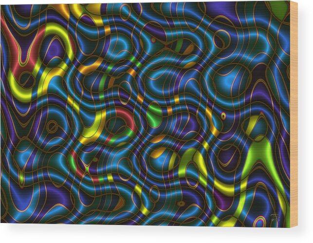 Abstract Wood Print featuring the digital art Finding Your Way #1 by Manny Lorenzo