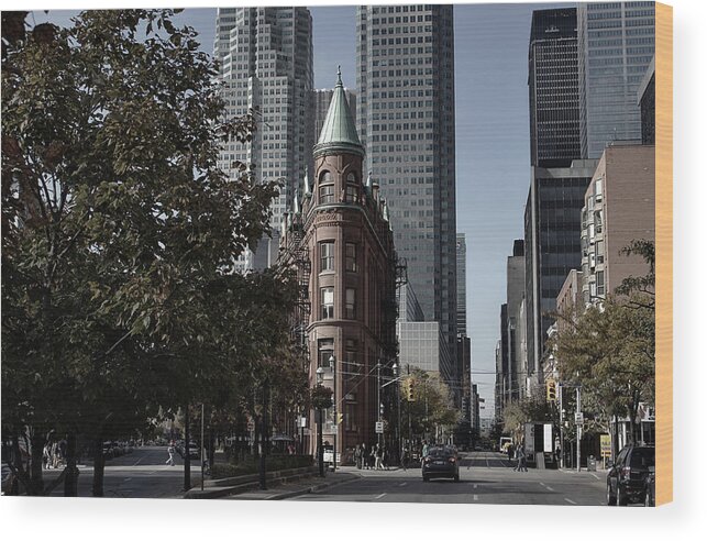 Architecture Wood Print featuring the photograph Flatiron Gooderham Building #2 by Nicky Jameson