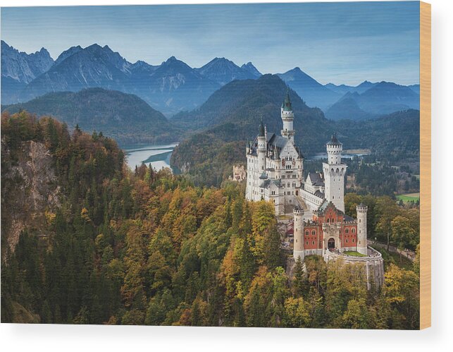 Tranquility Wood Print featuring the photograph Germany, Bavaria, Exterior #1 by Walter Bibikow