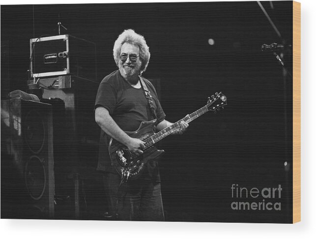 Jerry Garcia Wood Print featuring the photograph Jerry Garcia - Grateful Dead #25 by Concert Photos