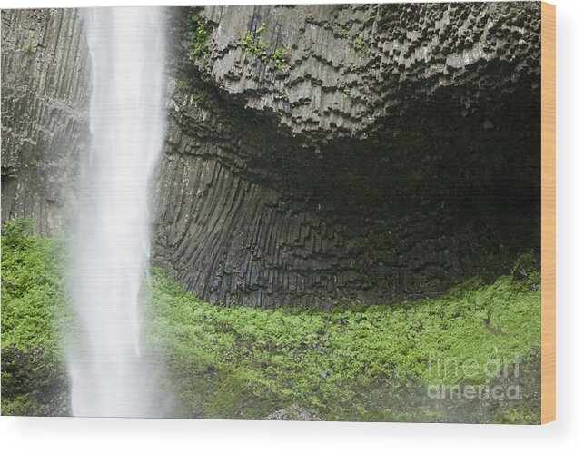 Waterfall Wood Print featuring the photograph Latourelle Falls 4b by Rich Collins