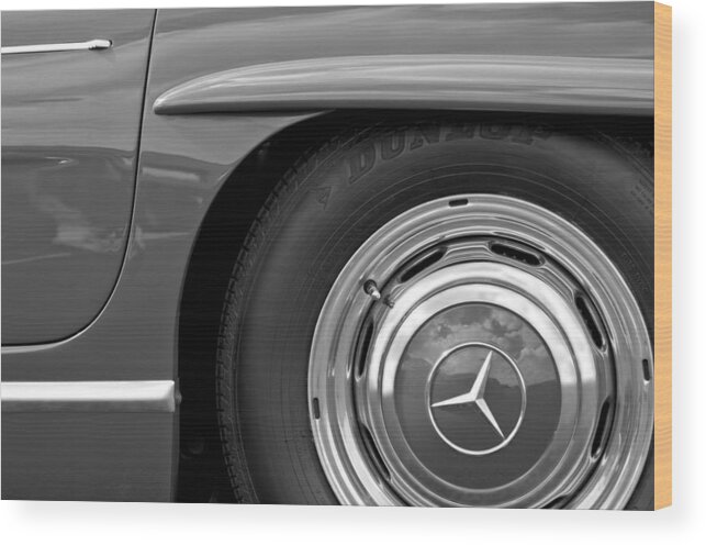 Mercedes Wheel Wood Print featuring the photograph Mercedes Wheel #1 by Jill Reger