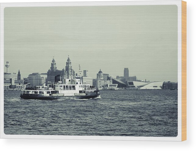 Liverpool Museum Wood Print featuring the photograph Mersey Ferry by Spikey Mouse Photography