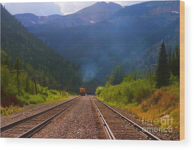 Railroad Wood Print featuring the photograph Misty Mountain Train #1 by Steven Krull