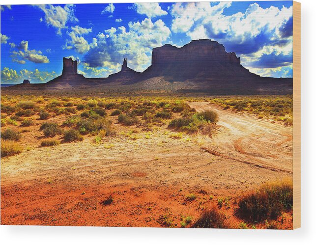 Landscape Wood Print featuring the photograph Monument Valley Utah USA #10 by Richard Wiggins