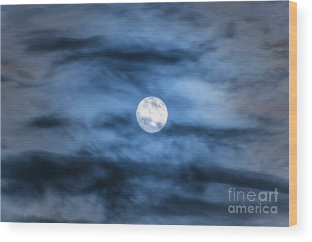 Moon Wood Print featuring the photograph Moon #1 by Mats Silvan