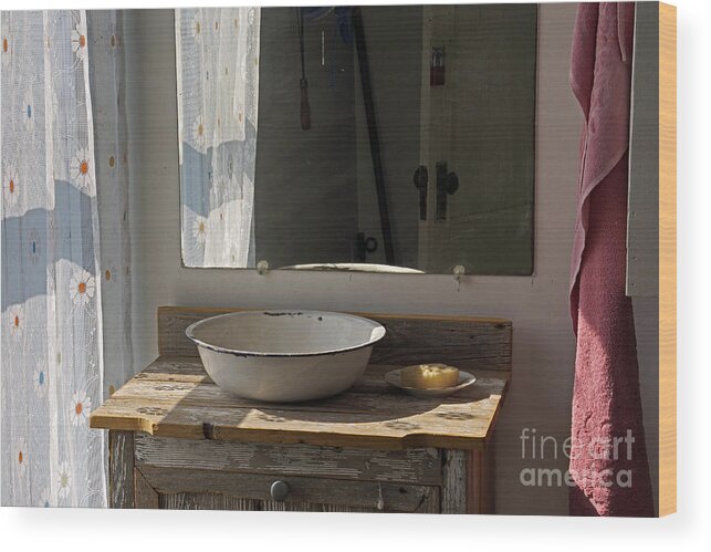 Basin Wood Print featuring the photograph Morning Toilette #1 by Inge Riis McDonald