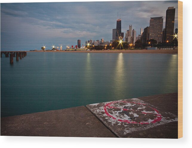 Chicago Wood Print featuring the photograph No Diving #1 by Anthony Doudt