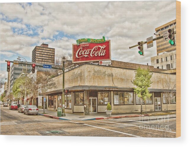 Baton Rouge Wood Print featuring the photograph On The Corner #1 by Scott Pellegrin