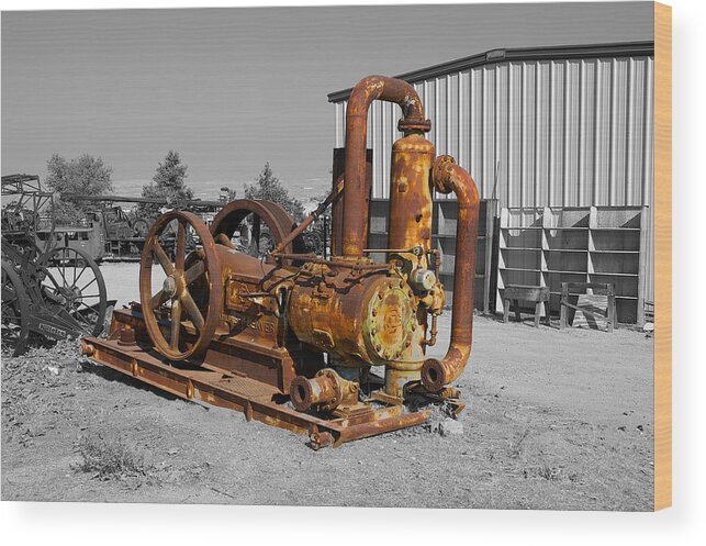 Garder Denver Pump Wood Print featuring the photograph Retired Petroleum Pump #1 by Richard J Cassato