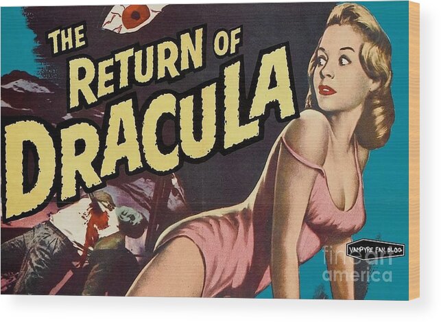 Vintage Wood Print featuring the photograph Return Of Dracula by Action