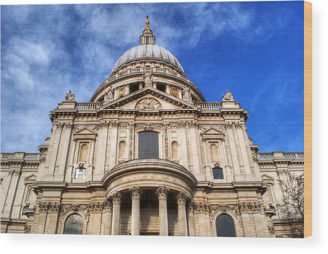 St Pauls Wood Print featuring the photograph St Pauls Cathedral #1 by Chris Day