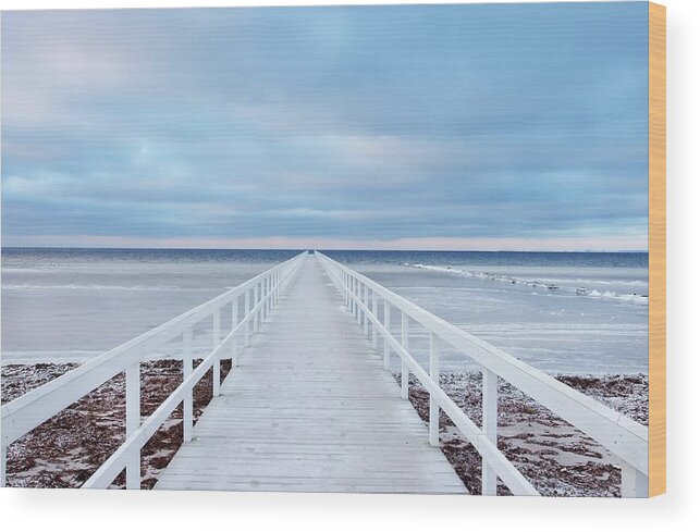 Sweden Wood Print featuring the photograph The Bridge by Jacek Oleksinski