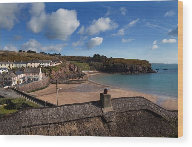 Photography Wood Print featuring the photograph The Strand Inn And Dunmore Strand #1 by Panoramic Images